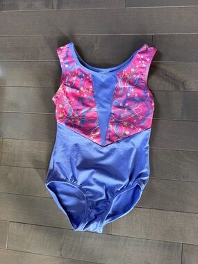 Cat & Jack Pink and Purple Active Leotard with Abstract Print
